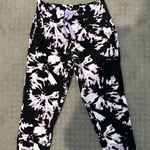 Old Navy, Purple and Black Tie Dye Jogger sweatpants, size L